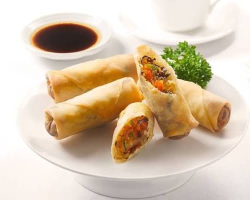 E2.素春卷(3pcs) Vegetarian Spring Rolls